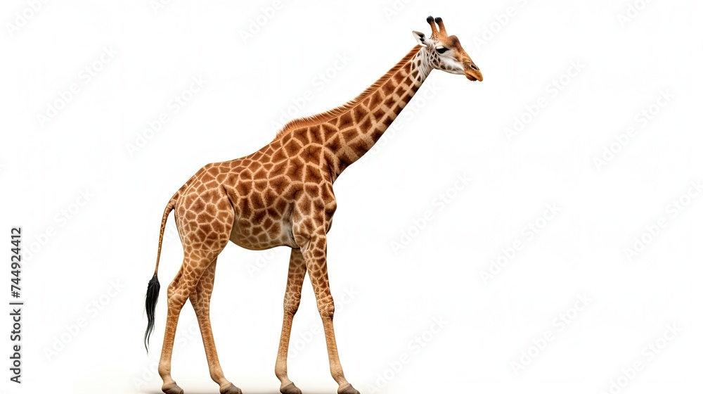 Fototapeta premium giraffe isolated on white