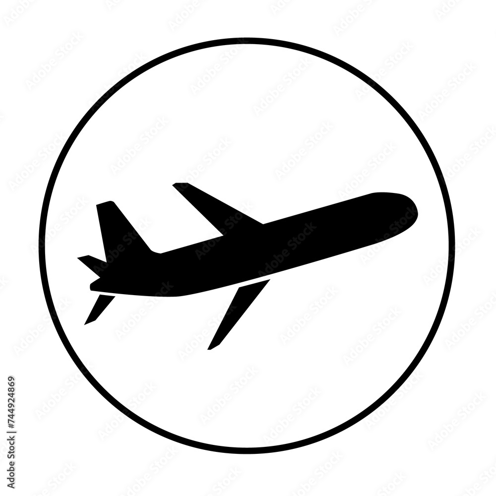 Plane takeoff, Plane landing vector illustration isolated on white background. classic modern diseign Plane takeoff, Plane landing vector illustration isolated on white background. classic modern diseign