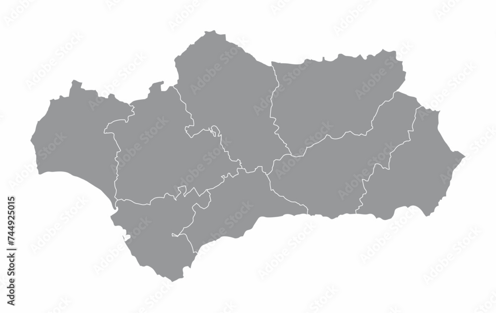 Andalusia provinces map
