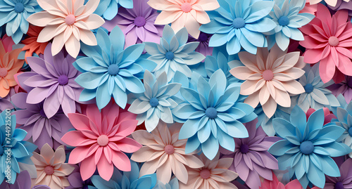 floral background of colored flowers