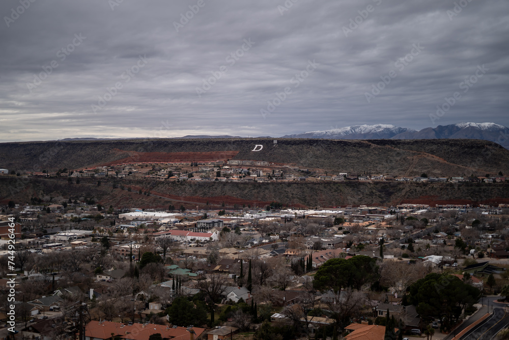 View From Dixie Rock in St. George Utah City