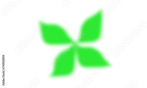Green flowers on white background, nature concept
