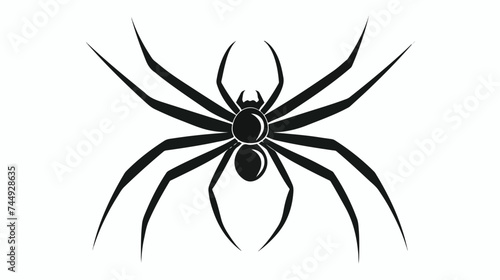 Halloween spider silhouette style icon vector design
