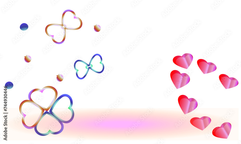 Colorful love frames of sweets means life is colorful and sweet because of you; 4 love frames forming a luck clover means how lucky to have you by side ; Many loves form half love to complete you