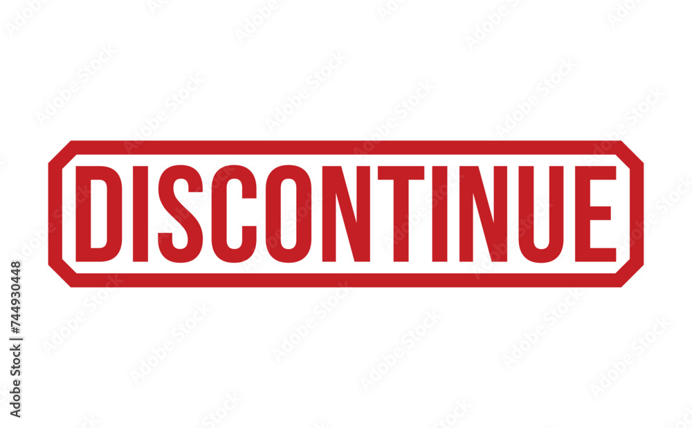 Discontinue stamp red rubber stamp on white background. Discontinue stamp sign. Discontinue stamp. Discontinue stamp red rubber stamp on white background. Discontinue stamp sign. Discontinue stamp.