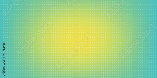 Green and yellow gradient background with dot texture
