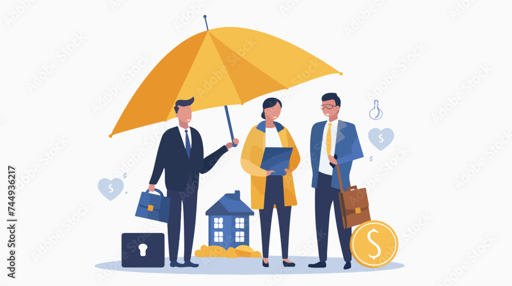 Insurance broker or agent and services image vector