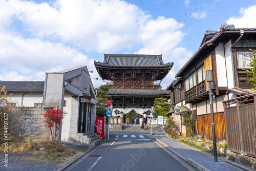Seiryoji Temple with blue sky in Kyoto, Japan  © bennnn