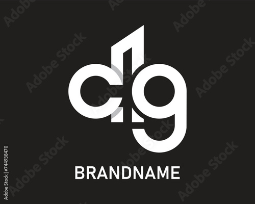 Letter cg logo design template