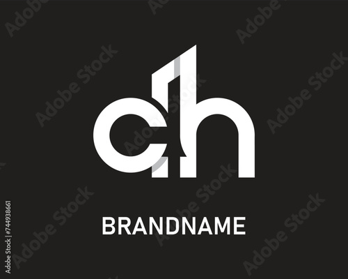 Letter ch logo design template