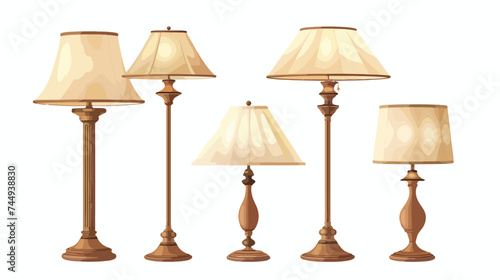 Lamp furniture light electric vector illustration 