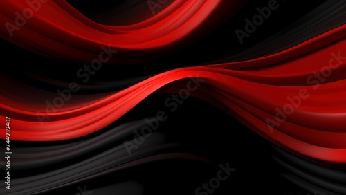 Red And Black Abstract Lines Background