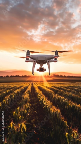 IT agricultural drones monitoring crops a blend of nature and technology for sustainable farming