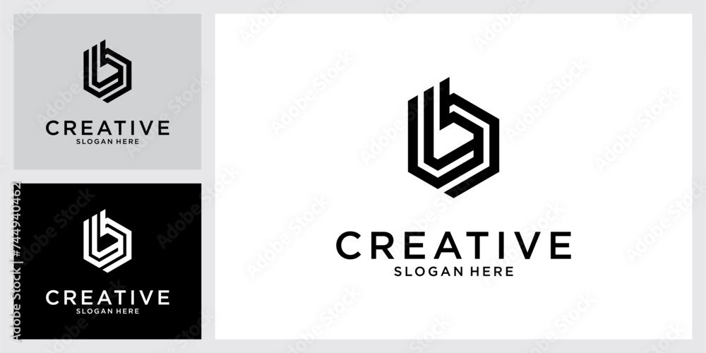 B or BB initial letter logo design vector B or BB initial letter logo design vector