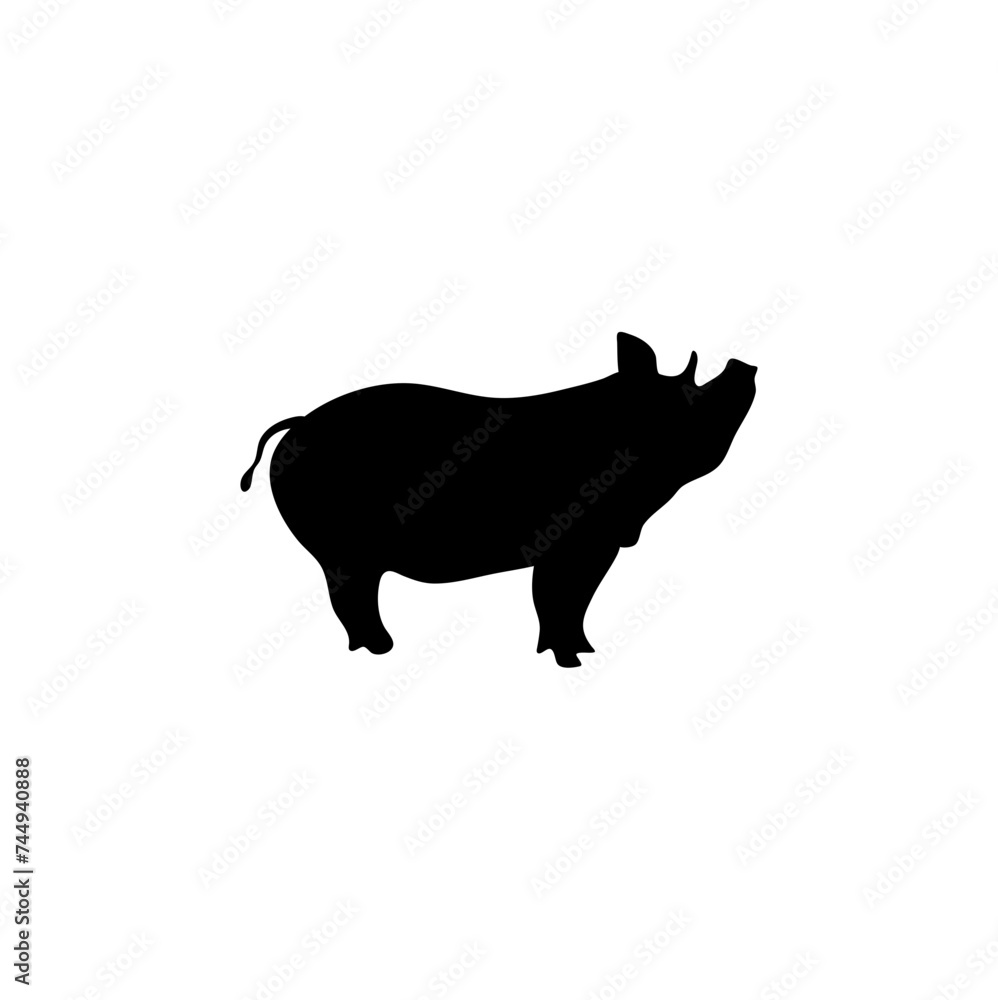 silhouettes of a pig silhouettes of a pig