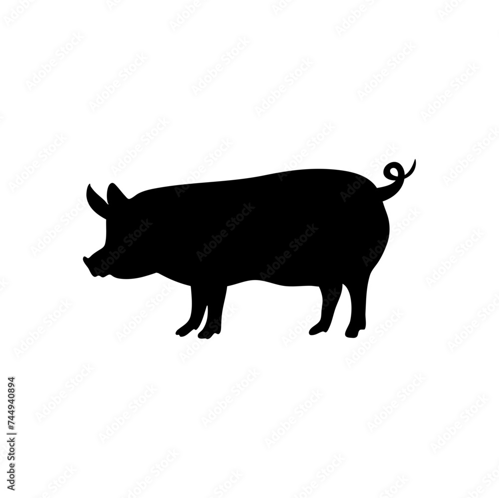 silhouettes of a pig silhouettes of a pig