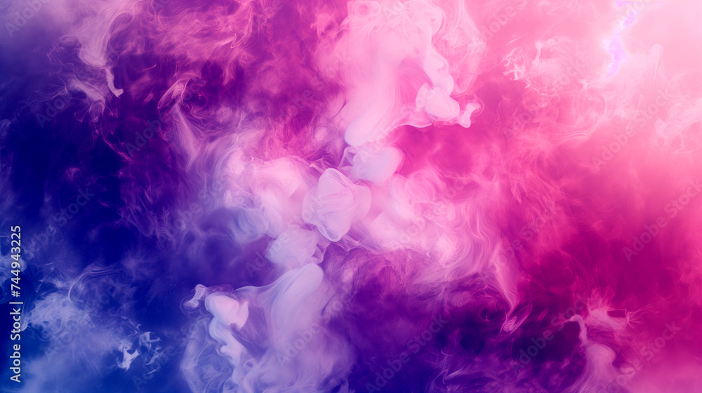 Pink-purple aura - psychedelic background smoke - pink clouds. - obrazy, fototapety, plakaty 
