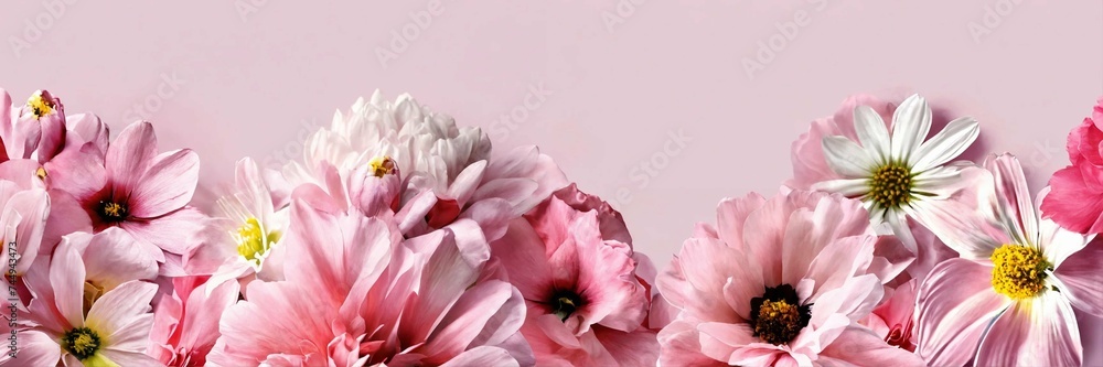pink and white flowers