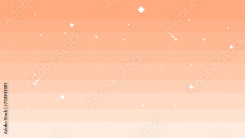 Sky with stars.background in pixel art. Vector illustration.