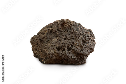 Valokuva Sample raw of scoria rock isolated on white background