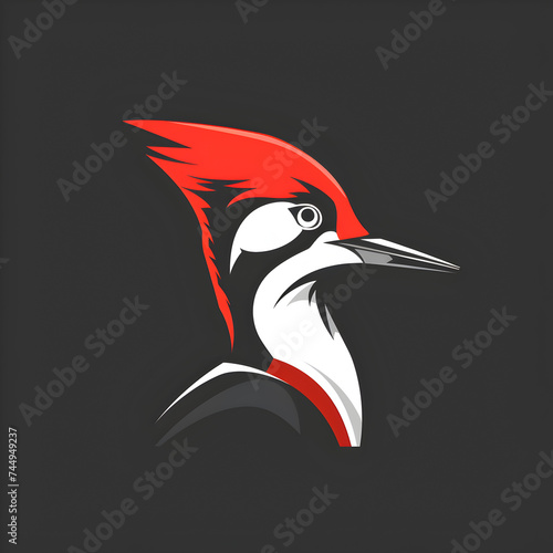 Woodpecker Logo Concept photo