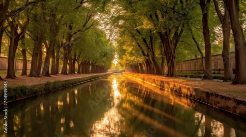 Late spring look on Canal du Midi canal in Toulouse photo