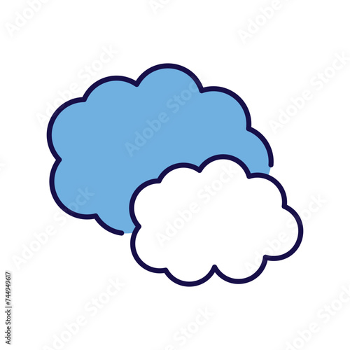 cloud icon with white background vector stock illustration