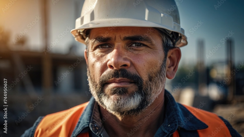 a construction engineer working on the building site a construction engineer working on the building site