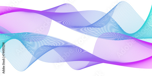 Abstract background wave carve technology blue and yellow line in vector business texture. Pattern line blend curve waves flow futuristic background.