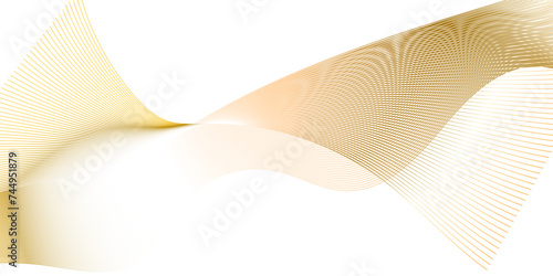 Fototapeta Naklejka Na Ścianę i Meble -  Abstract background wave carve technology gray and yellow line in vector business texture. Pattern line blend curve waves flow futuristic background.