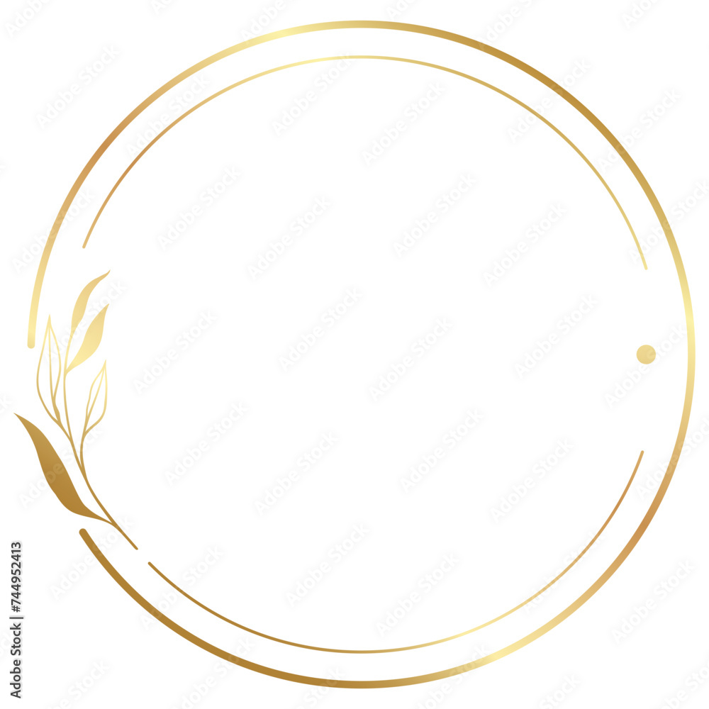 Luxury Elegant Gold Gradient Geometric Circle Border Frame Luxury Elegant Gold Gradient Geometric Circle Border Frame
