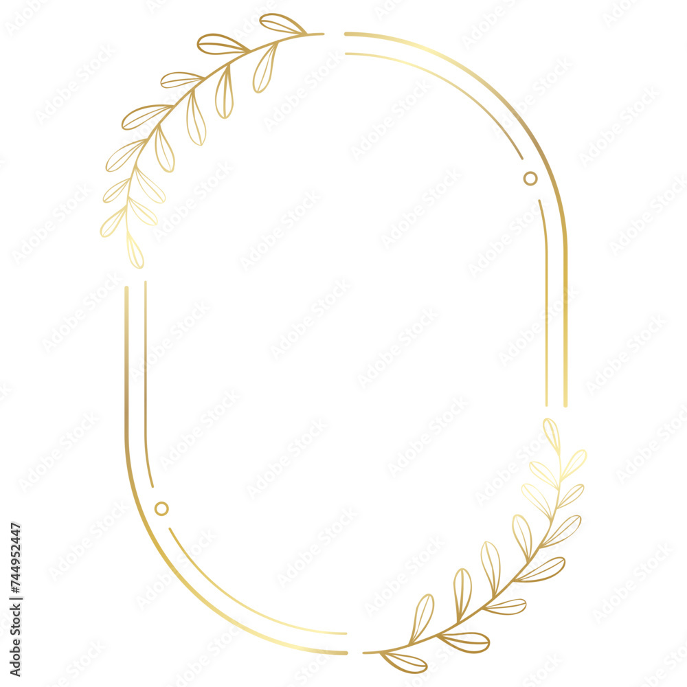 Luxury Elegant Gold Gradient Geometric Circle Border Frame Luxury Elegant Gold Gradient Geometric Circle Border Frame