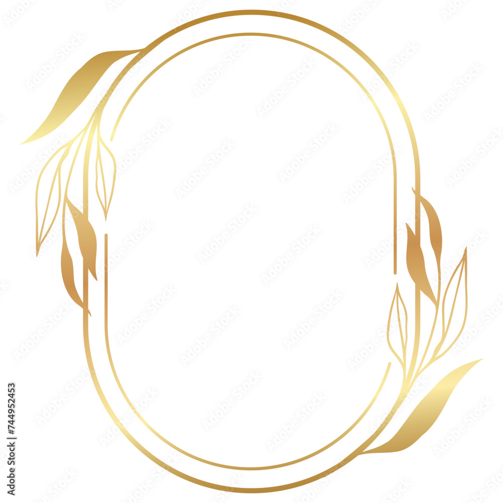 Luxury Elegant Gold Gradient Geometric Circle Border Frame Luxury Elegant Gold Gradient Geometric Circle Border Frame