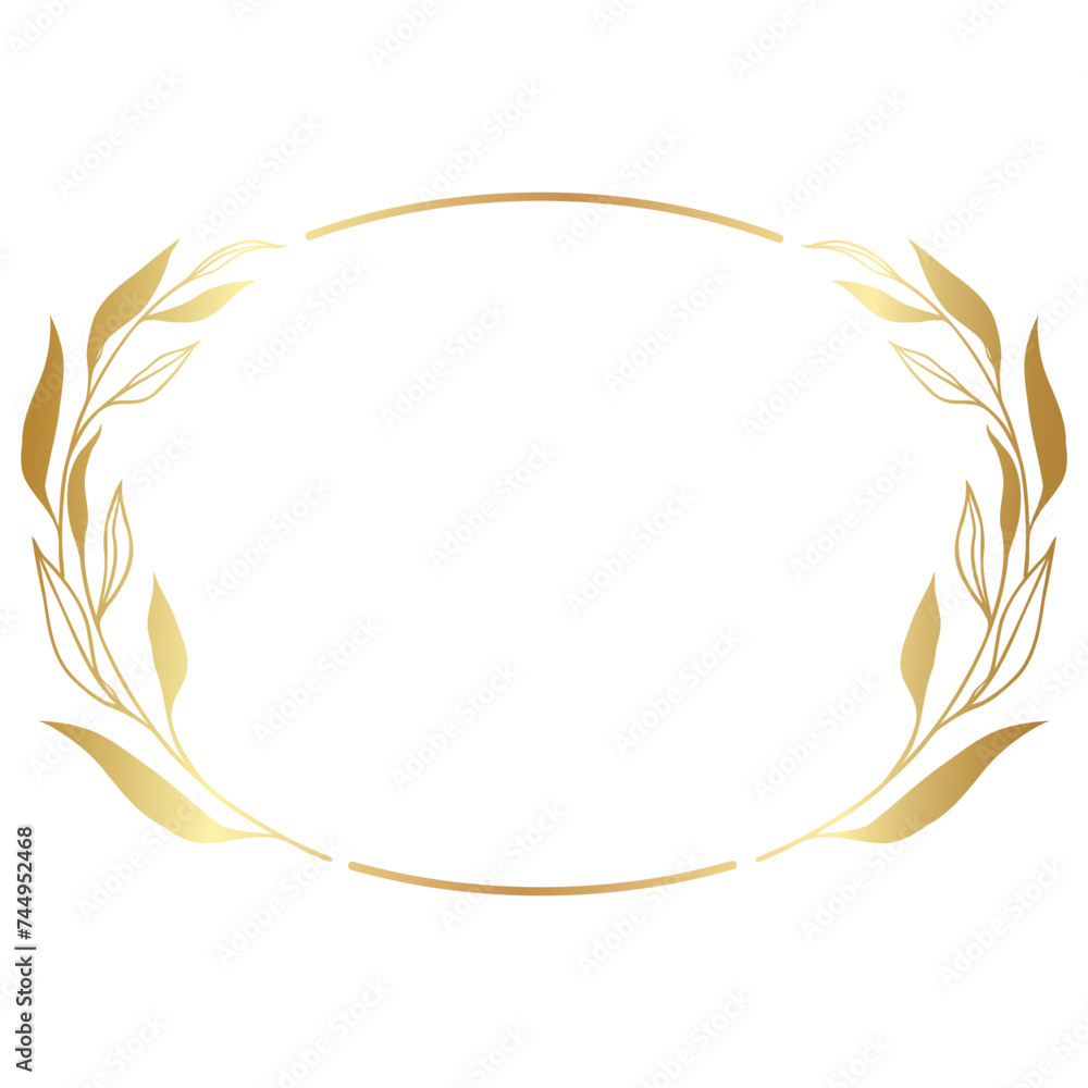 Luxury Elegant Gold Gradient Geometric Circle Border Frame Luxury Elegant Gold Gradient Geometric Circle Border Frame