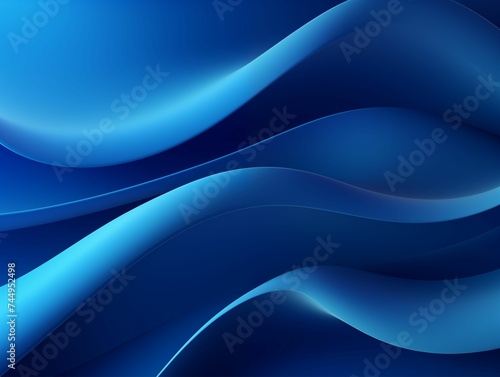 Abstract Wavy Background in Blue Generative AI