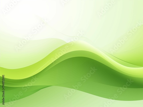 Simple Abstract Green Waves Background. Generative AI