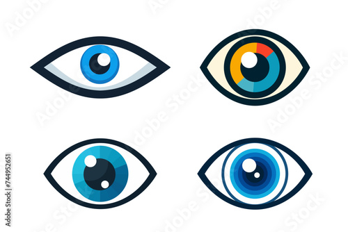 Eye icon - eye symbol. flat eye sign vector
