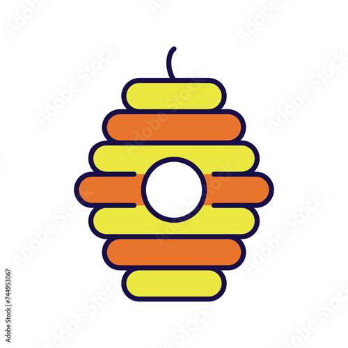 beehive icon with white background vector stock illustration