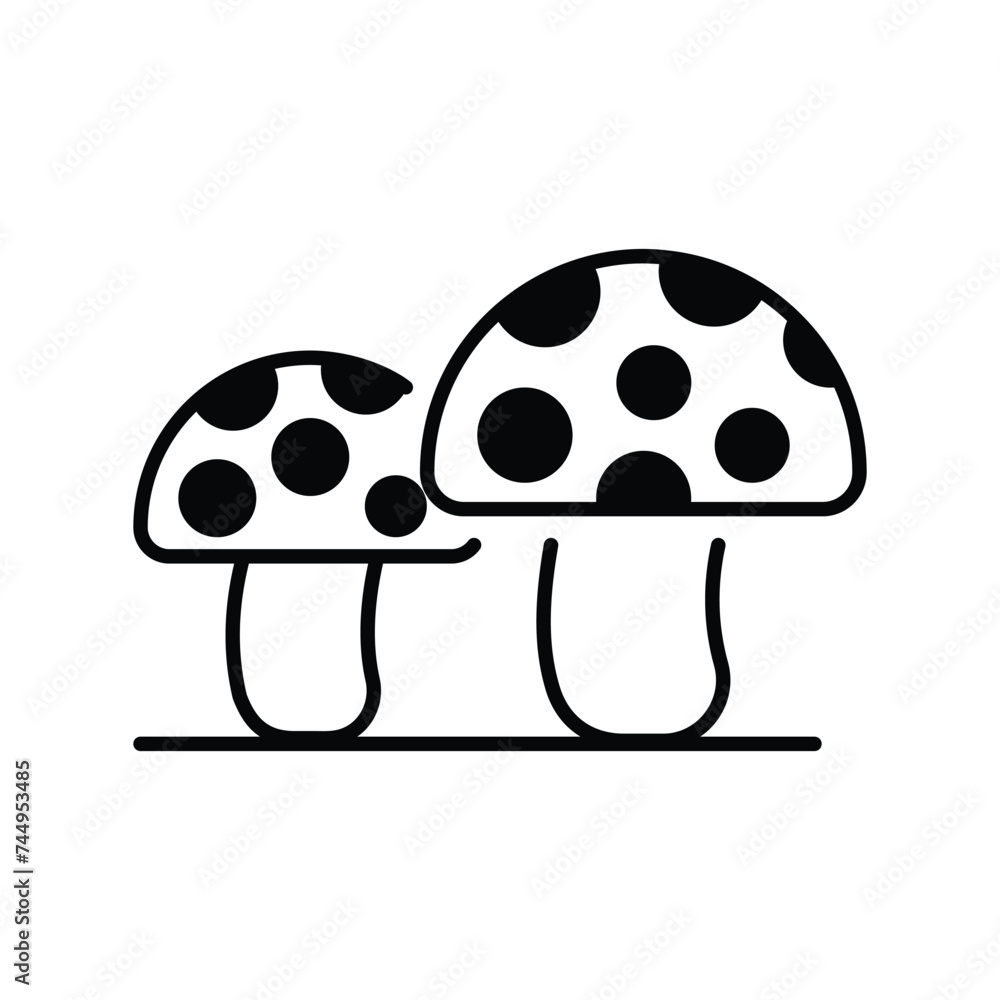 mashroom icon with white background vector stock illustration mashroom icon with white background vector stock illustration