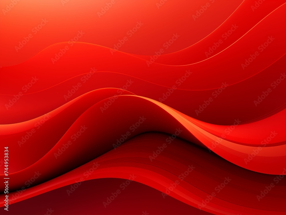 Illustration Red Waves, Background Abstract. Generative AI Illustration Red Waves, Background Abstract. Generative AI