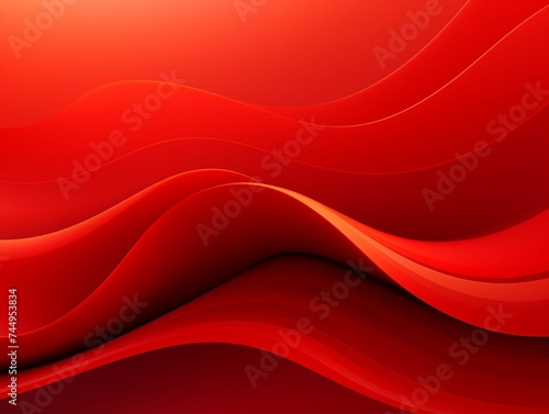 Illustration Red Waves, Background Abstract. Generative AI