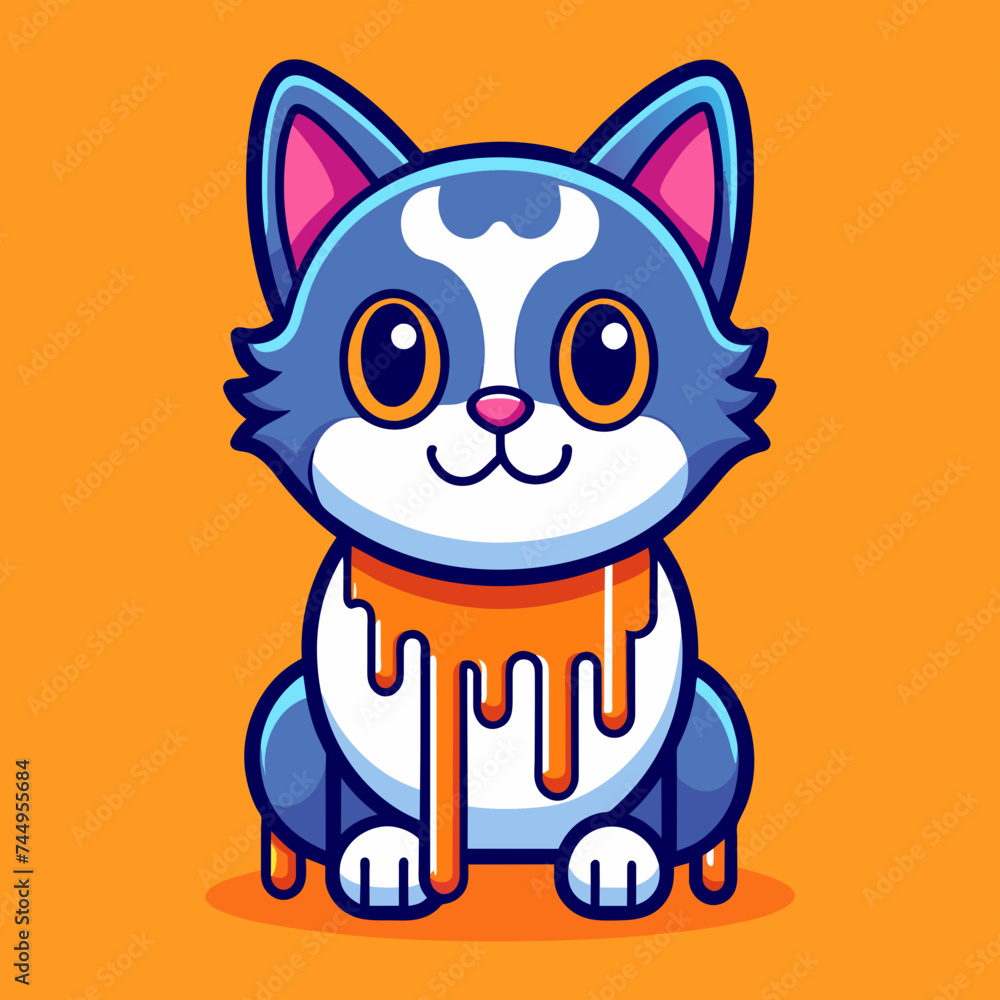 Adorable Cat Design: Cute and Playful Feline Graphic for Trendy T-Shirt Print on Demand, Perfect for Cat Lovers and Casual Wear Enthusiasts Adorable Cat Design: Cute and Playful Feline Graphic for Trendy T-Shirt Print on Demand, Perfect for Cat Lovers and Casual Wear Enthusiasts