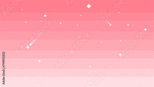 Sky with stars.background in pixel art. Vector illustration.