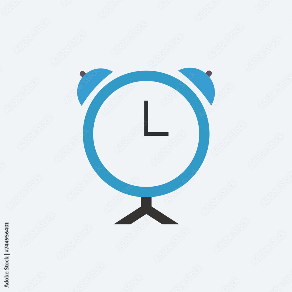 Flat alarm clock icon symbol vector Illustration. Flat alarm clock icon symbol vector Illustration.