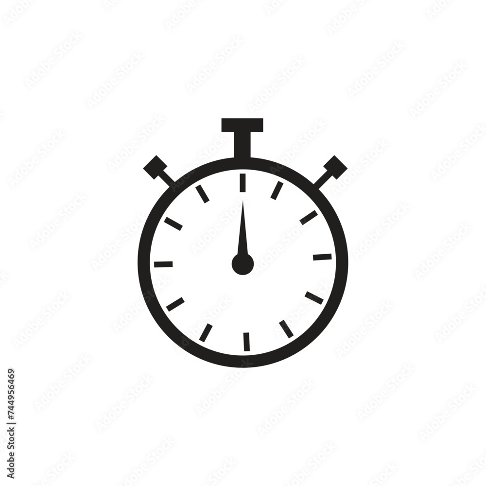 Stopwatch icon. with glyph style, in trendy flat style isolated on grey background. Stopwatch icon. with glyph style, in trendy flat style isolated on grey background.