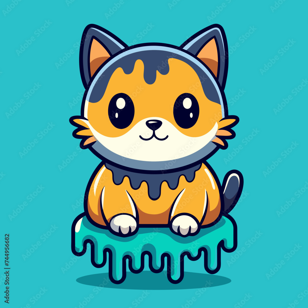 Adorable Cat Design: Cute and Playful Feline Graphic for Trendy T-Shirt Print on Demand, Perfect for Cat Lovers and Casual Wear Enthusiasts Adorable Cat Design: Cute and Playful Feline Graphic for Trendy T-Shirt Print on Demand, Perfect for Cat Lovers and Casual Wear Enthusiasts