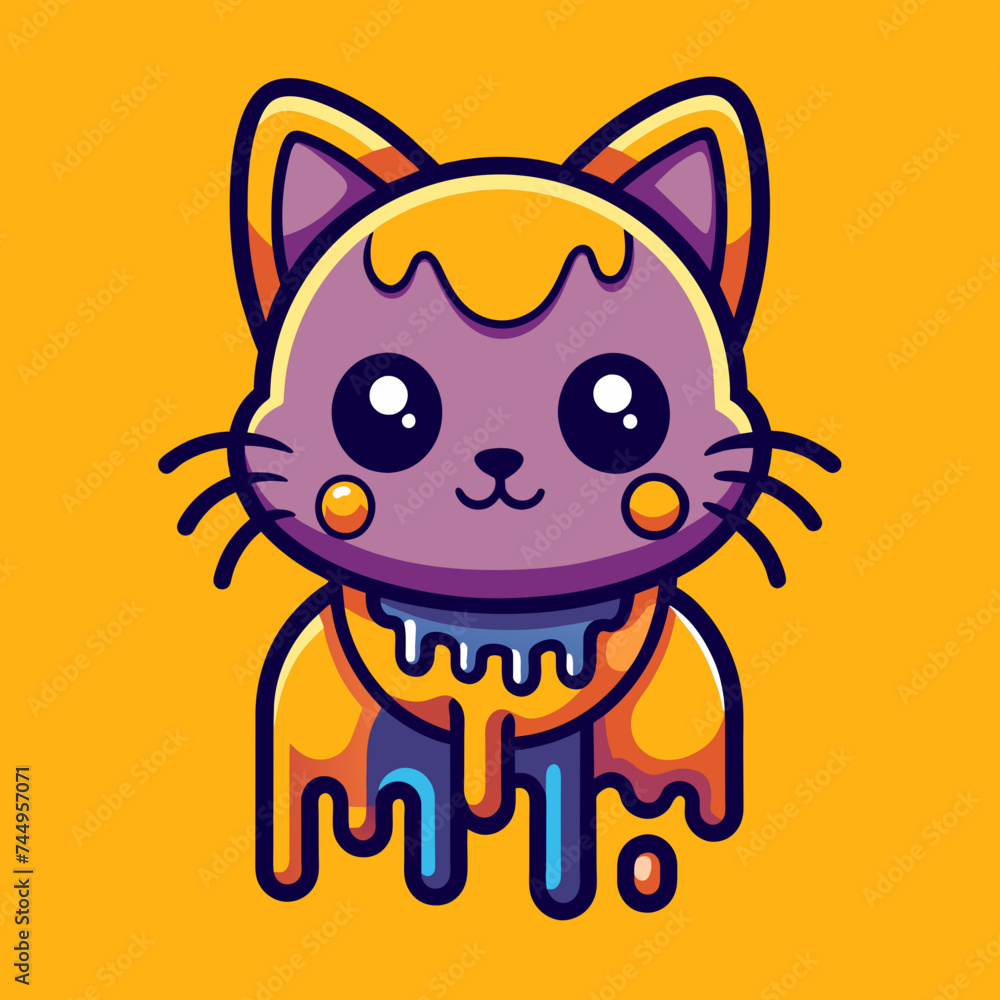 Adorable Cat Design: Cute and Playful Feline Graphic for Trendy T-Shirt Print on Demand, Perfect for Cat Lovers and Casual Wear Enthusiasts Adorable Cat Design: Cute and Playful Feline Graphic for Trendy T-Shirt Print on Demand, Perfect for Cat Lovers and Casual Wear Enthusiasts