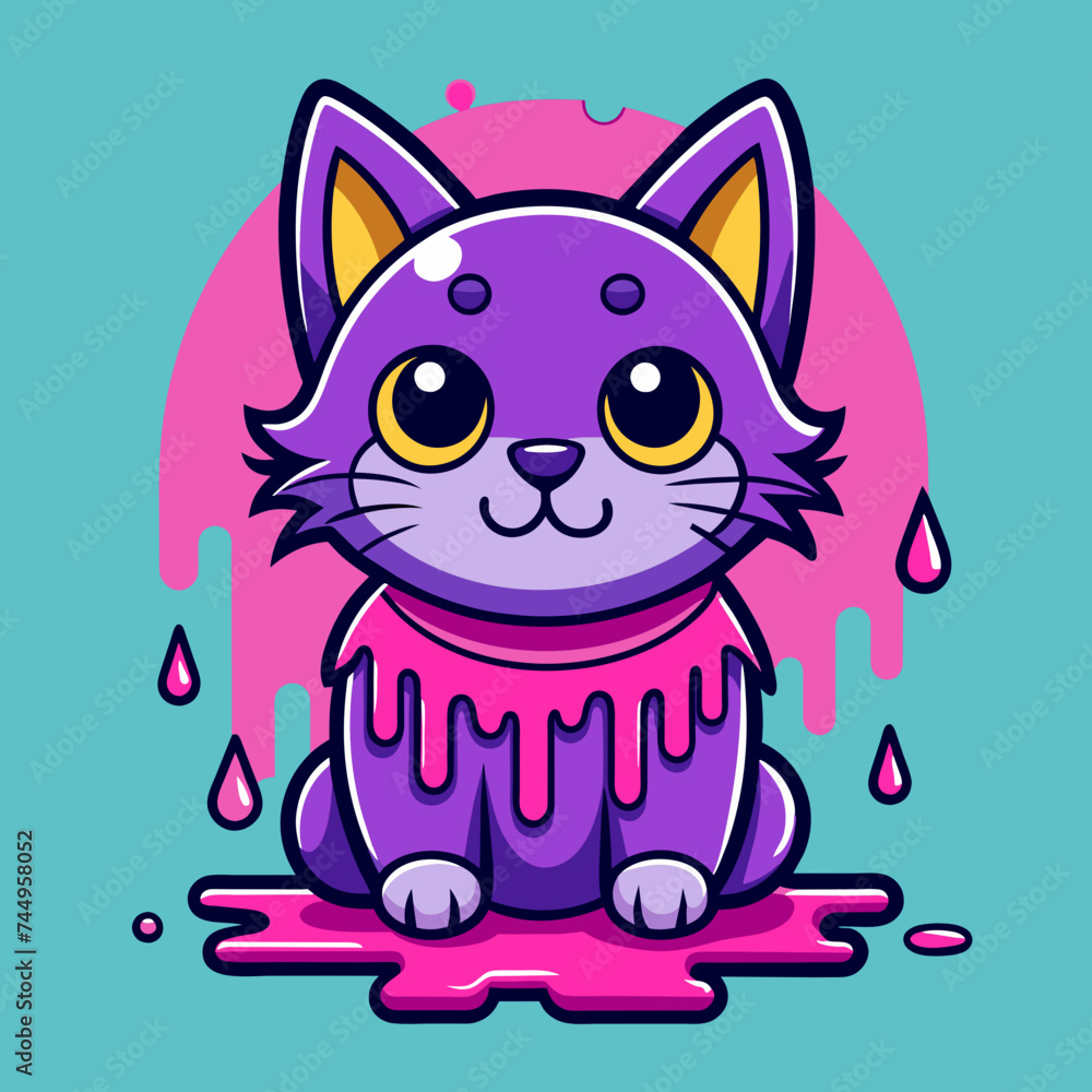 Adorable Cat Design: Cute and Playful Feline Graphic for Trendy T-Shirt Print on Demand, Perfect for Cat Lovers and Casual Wear Enthusiasts Adorable Cat Design: Cute and Playful Feline Graphic for Trendy T-Shirt Print on Demand, Perfect for Cat Lovers and Casual Wear Enthusiasts