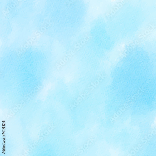 Light blue watercolor hand painted abstract vector background