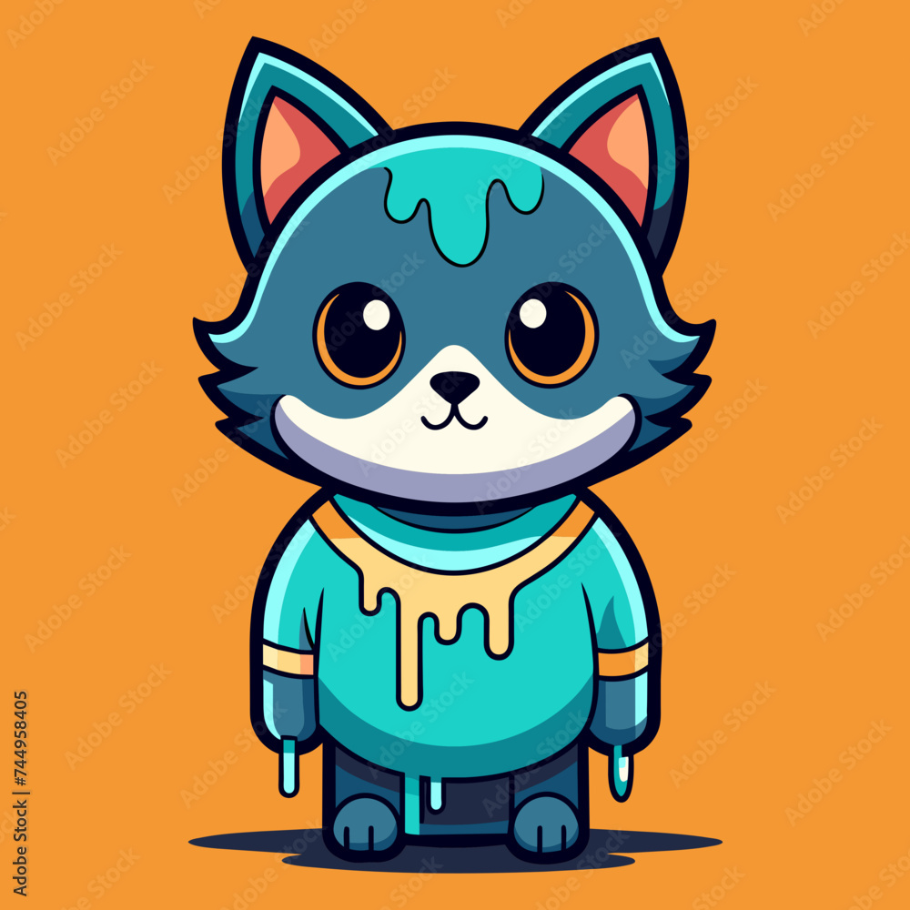 Adorable Cat Design: Cute and Playful Feline Graphic for Trendy T-Shirt Print on Demand, Perfect for Cat Lovers and Casual Wear Enthusiasts Adorable Cat Design: Cute and Playful Feline Graphic for Trendy T-Shirt Print on Demand, Perfect for Cat Lovers and Casual Wear Enthusiasts